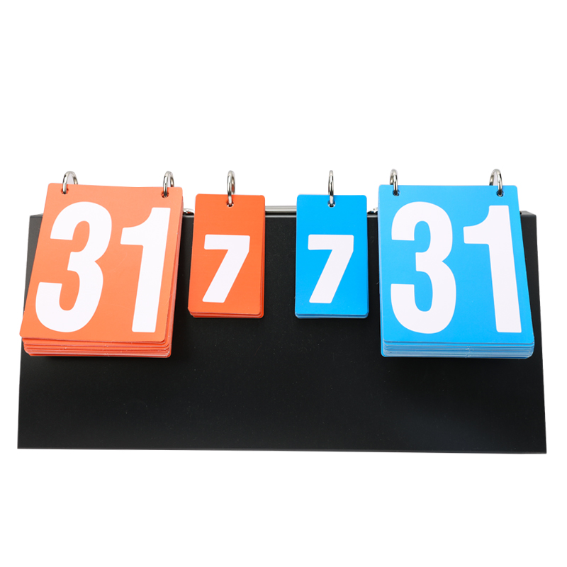 Badminton Score Counter - 1-teiliges vierstelliges Flip-Score-Theken-Anzeigetafel für Basketball-, Fußball-